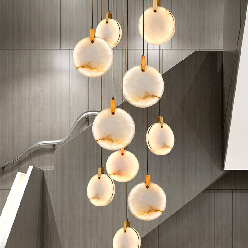 Aria Moon Shade Lorry Natural Marble Pendant Light