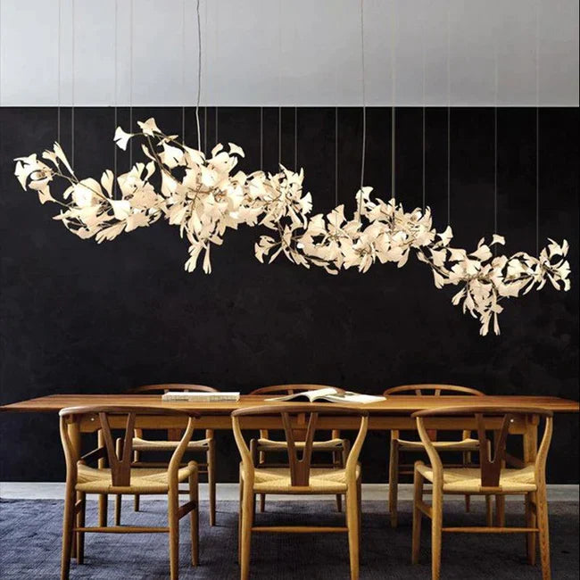 Aria Gingko Porcelain Chandelier, Modern Branch Chandelier