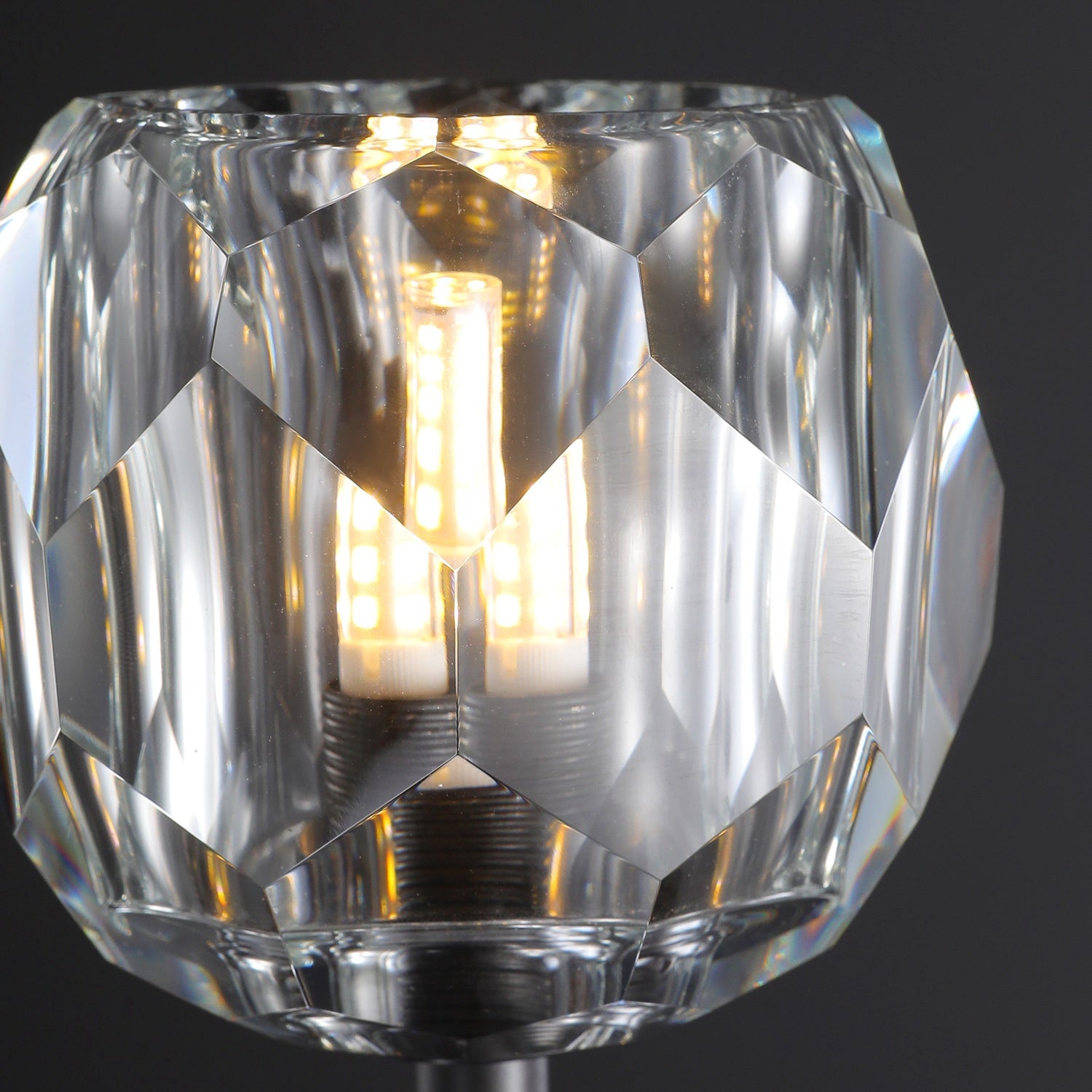 Bille De Clear Crystal Ball Wall Sconce 9"H