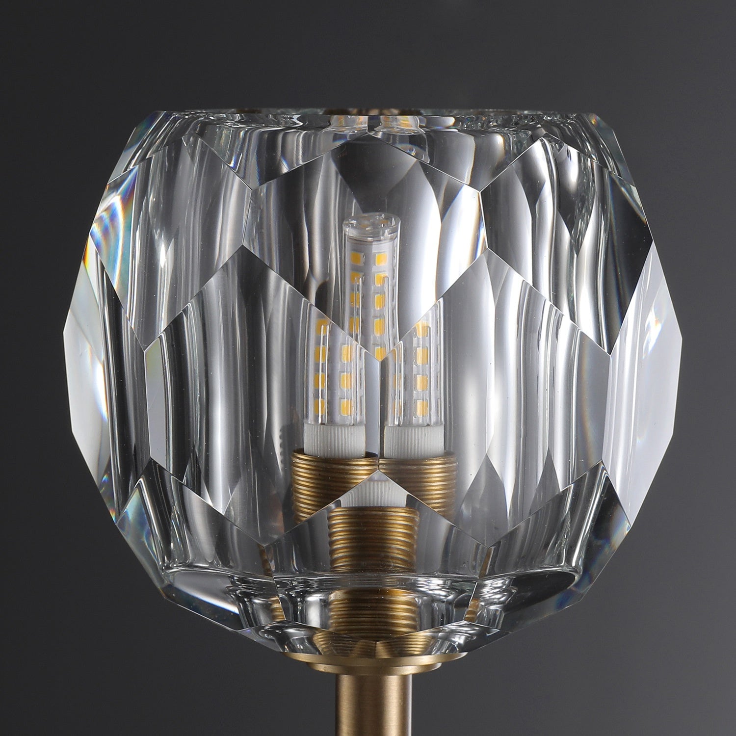 Bille De Clear Crystal Ball Wall Sconce 9"H