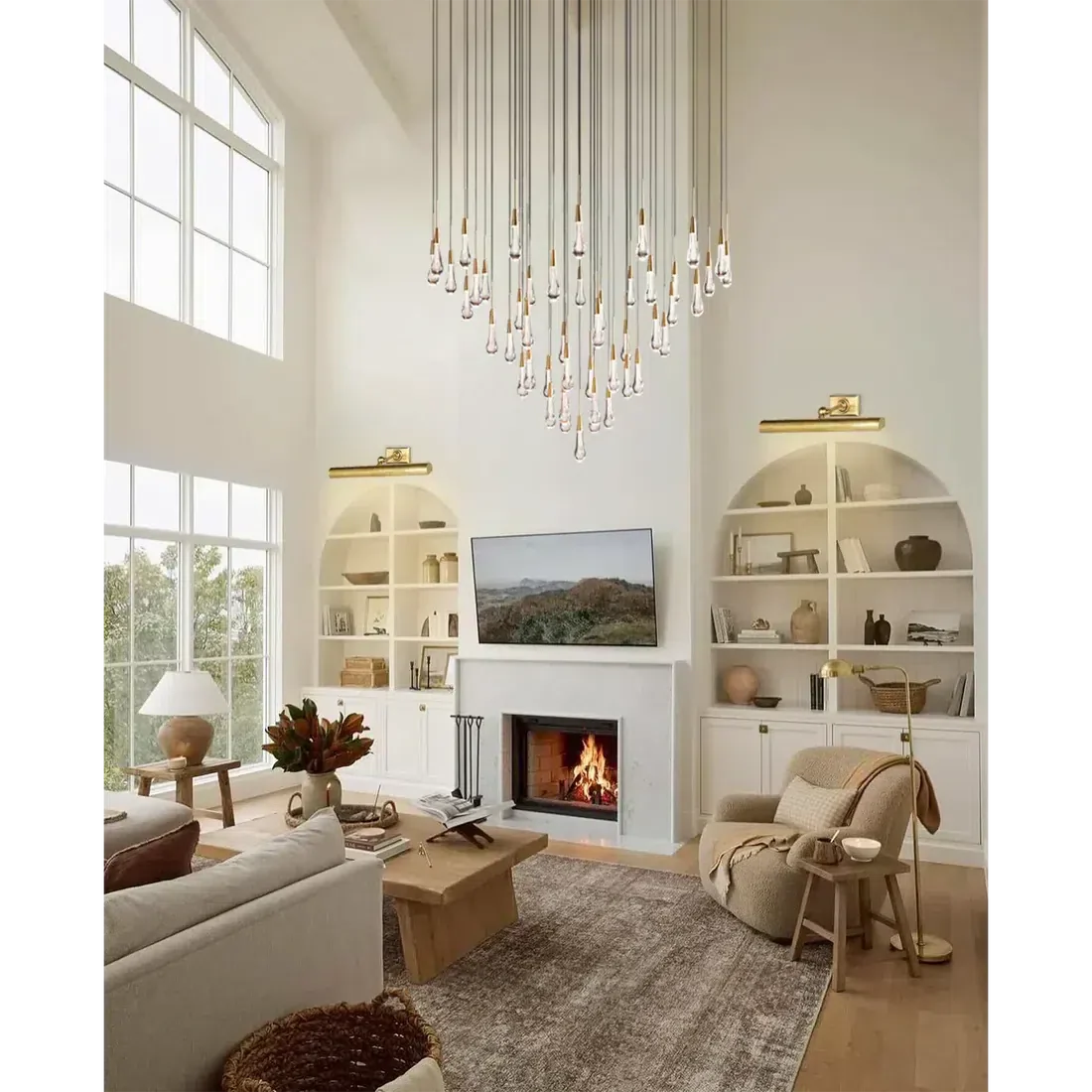 Soltaire Round Chandelier 17" 24" 36“ 58“