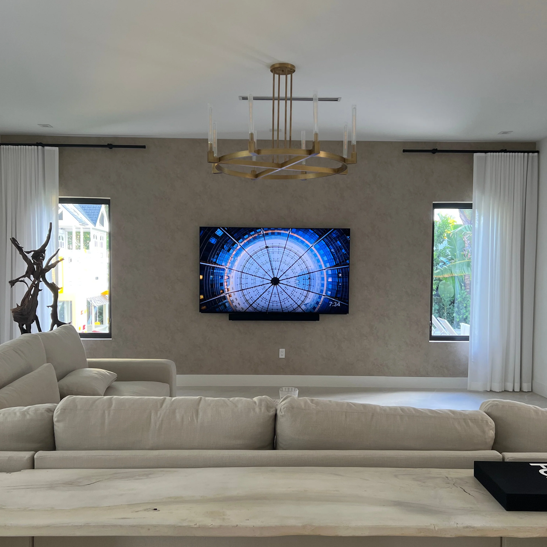 Pulse Round Chandelier Light 36"