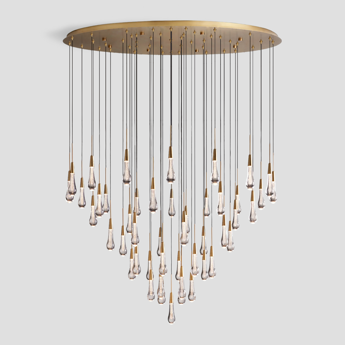 Soltaire Round Chandelier 17" 24" 36“ 58“