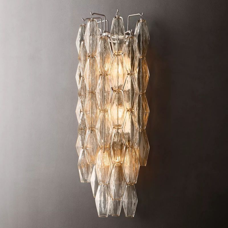 Renee Glass Tiered Grand Wall Sconce
