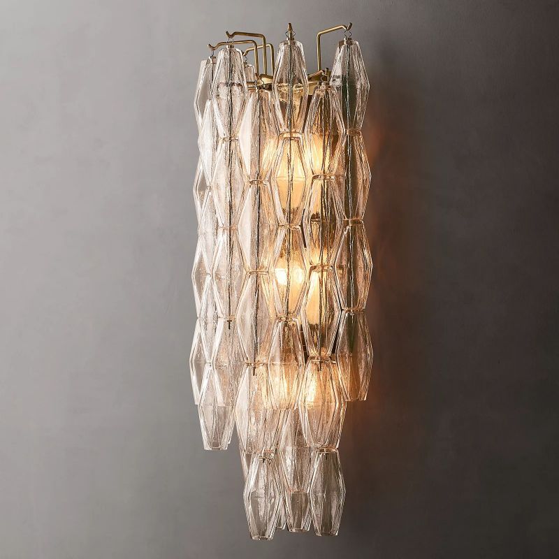 Renee Glass Tiered Grand Wall Sconce