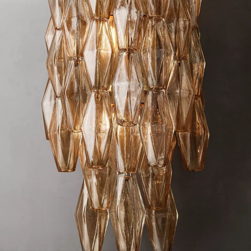 Renee Glass Tiered Grand Wall Sconce