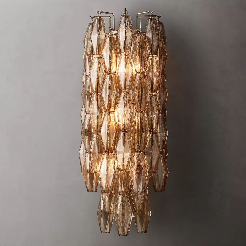 Renee Glass Tiered Grand Wall Sconce