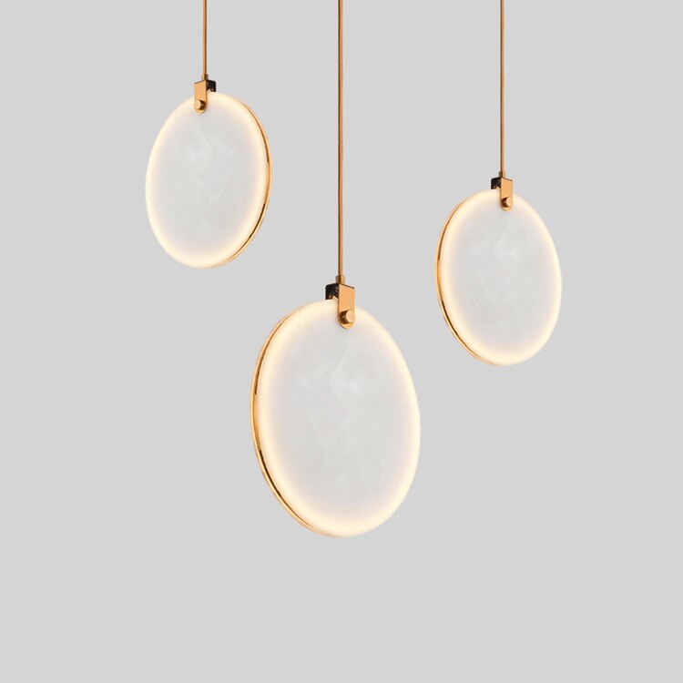 Aria Moon Shade Lorry Natural Marble Pendant Light