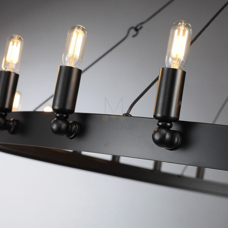 Dania Series Luxury Vintage Filament Round Chandelier, Classic Chandelier Lighting Fixture