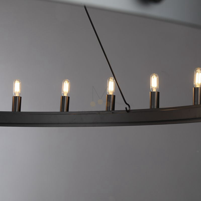 Dania Series Luxury Vintage Filament Round Chandelier, Classic Chandelier Lighting Fixture