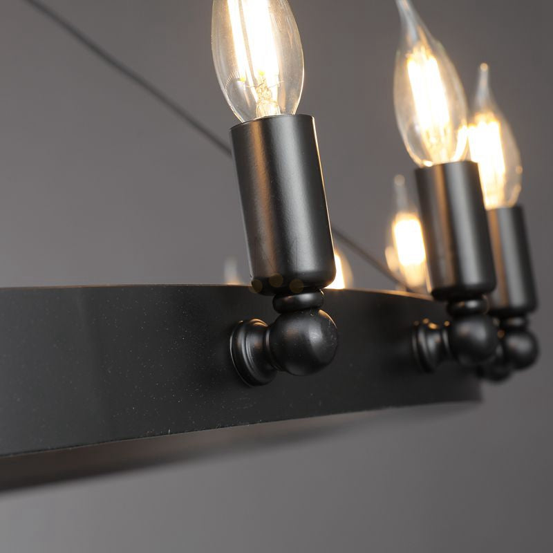 Dania Series Luxury Vintage Filament Round Chandelier, Classic Chandelier Lighting Fixture