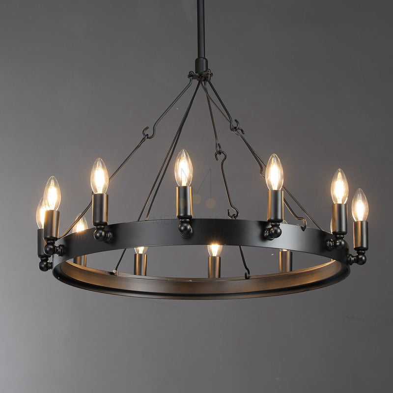 Dania Series Luxury Vintage Filament Round Chandelier, Classic Chandelier Lighting Fixture