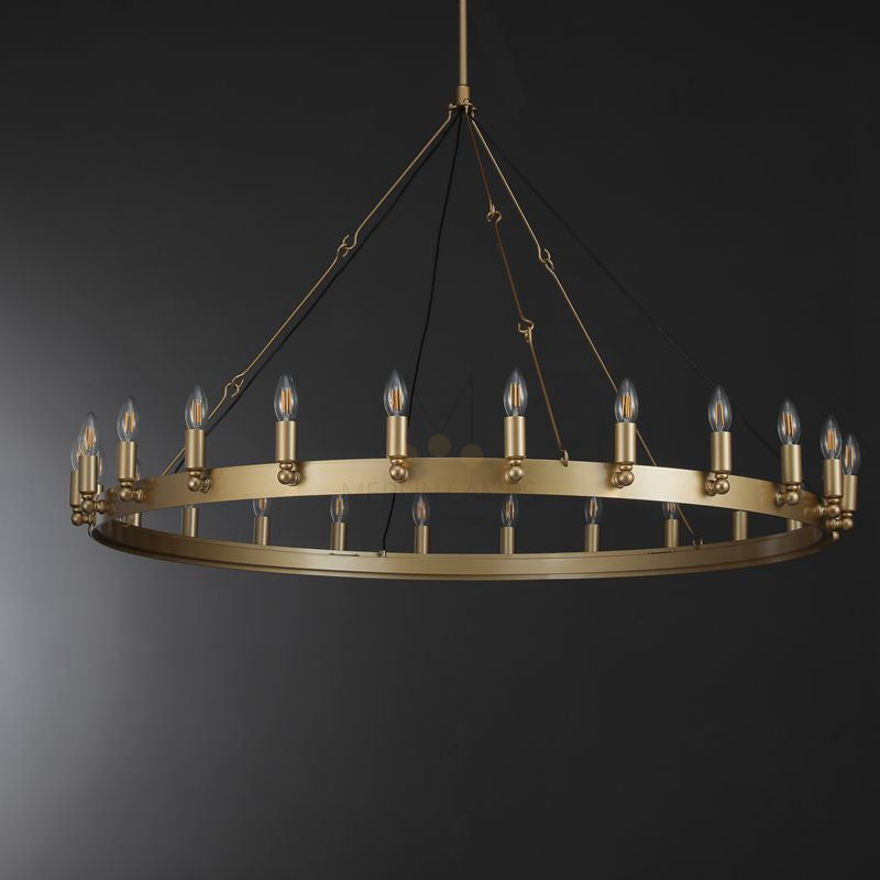 Dania Series Luxury Vintage Filament Round Chandelier, Classic Chandelier Lighting Fixture