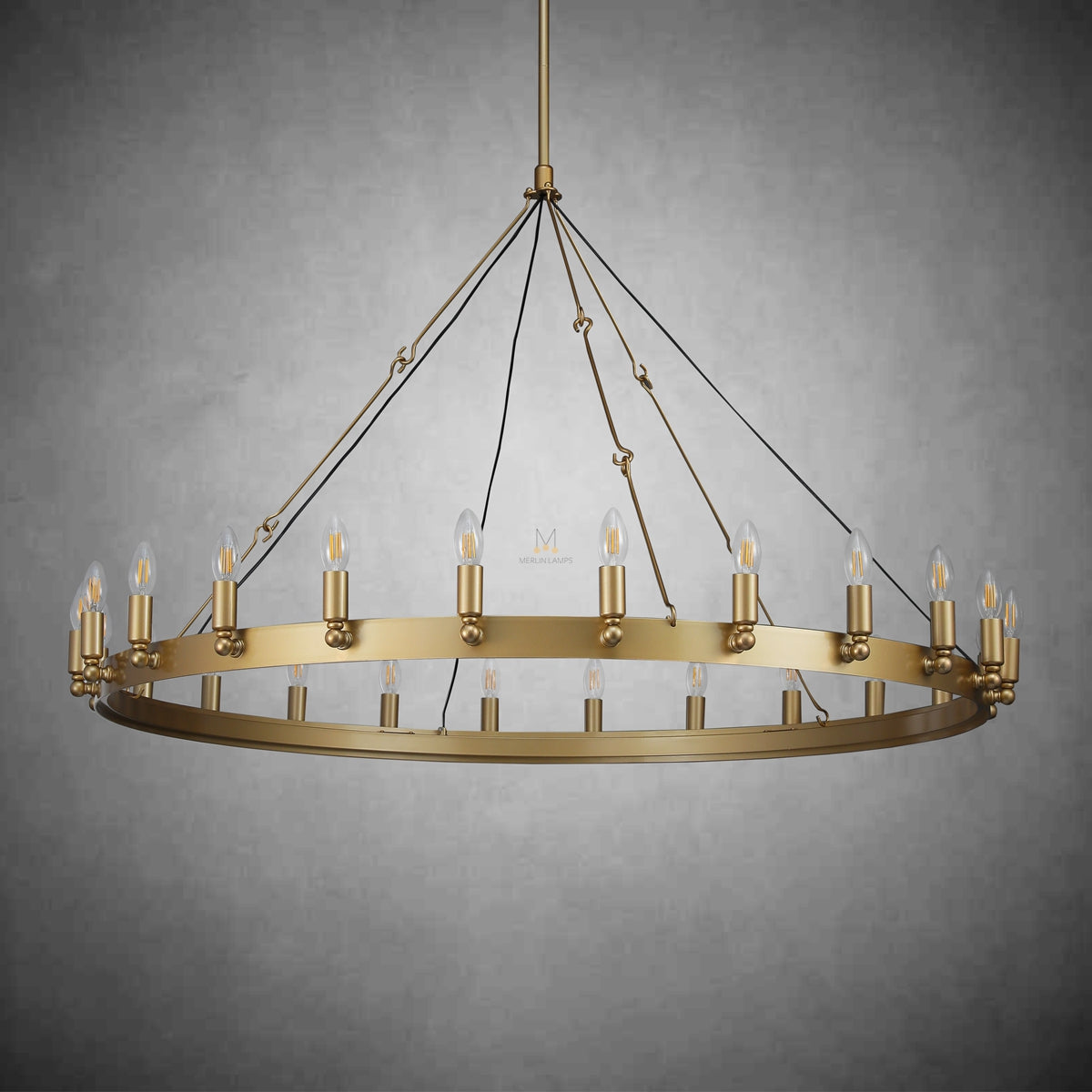 Dania Series Luxury Vintage Filament Round Chandelier, Classic Chandelier Lighting Fixture