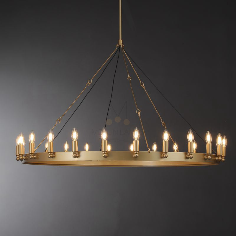 Dania Series Luxury Vintage Filament Round Chandelier, Classic Chandelier Lighting Fixture