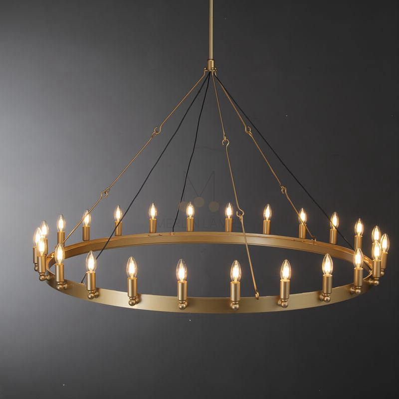 Dania Series Luxury Vintage Filament Round Chandelier, Classic Chandelier Lighting Fixture