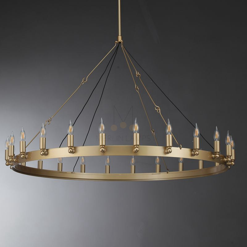 Dania Series Luxury Vintage Filament Round Chandelier, Classic Chandelier Lighting Fixture