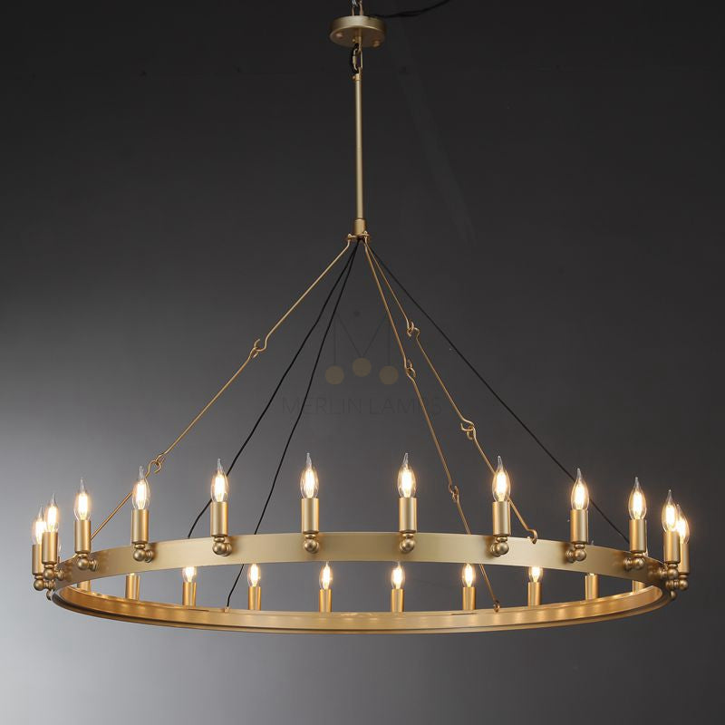 Dania Series Luxury Vintage Filament Round Chandelier, Classic Chandelier Lighting Fixture