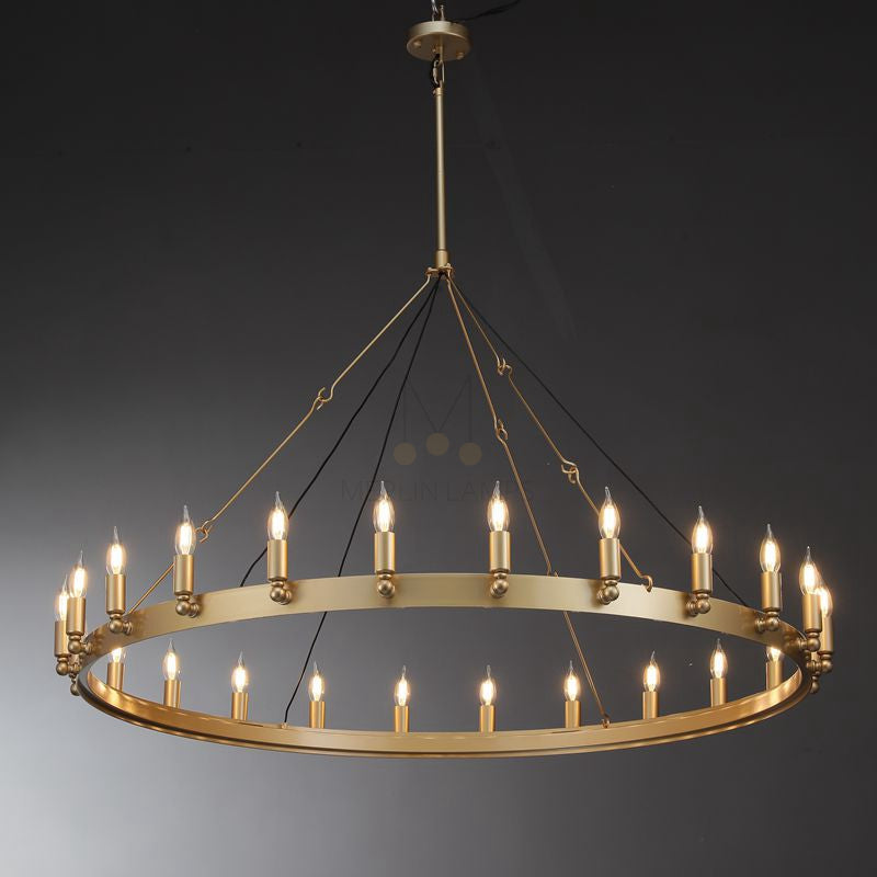 Dania Series Luxury Vintage Filament Round Chandelier, Classic Chandelier Lighting Fixture