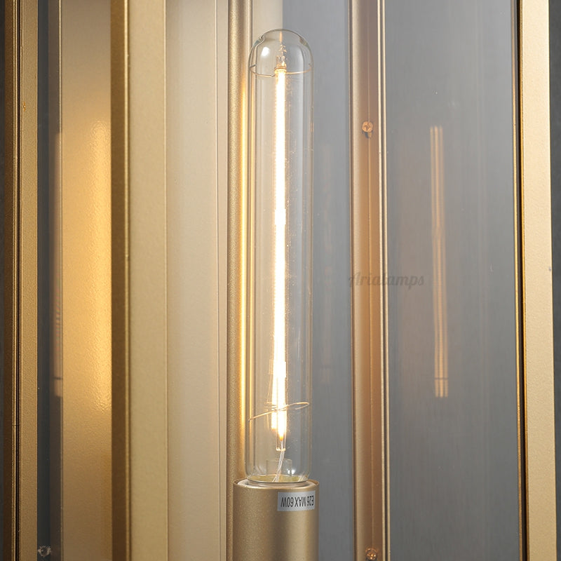 Becker Outdoor Square Lantern Wall Sconce 18"