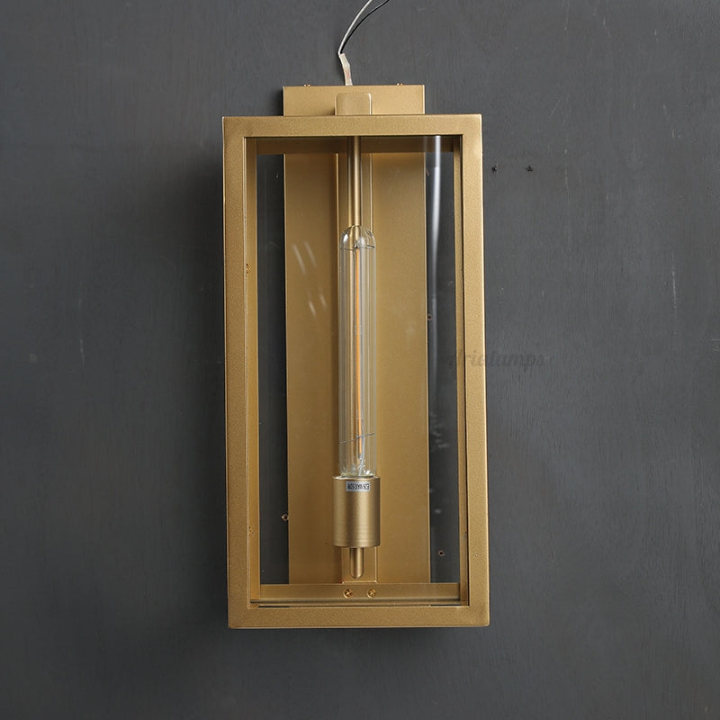 Becker Outdoor Square Lantern Wall Sconce 18"