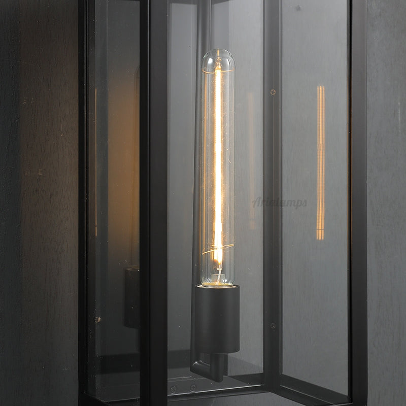 Becker Outdoor Square Lantern Wall Sconce 18"