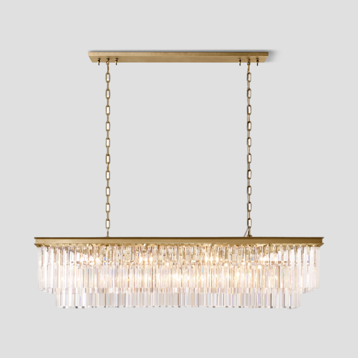 Odeon Crystal 2-Layer Rectangle Chandelier