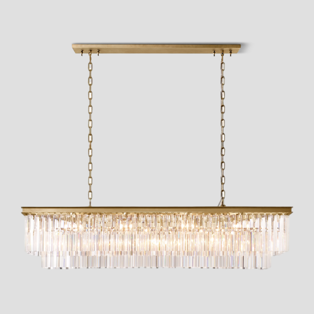 Odeon Crystal 2-Layer Rectangle Chandelier