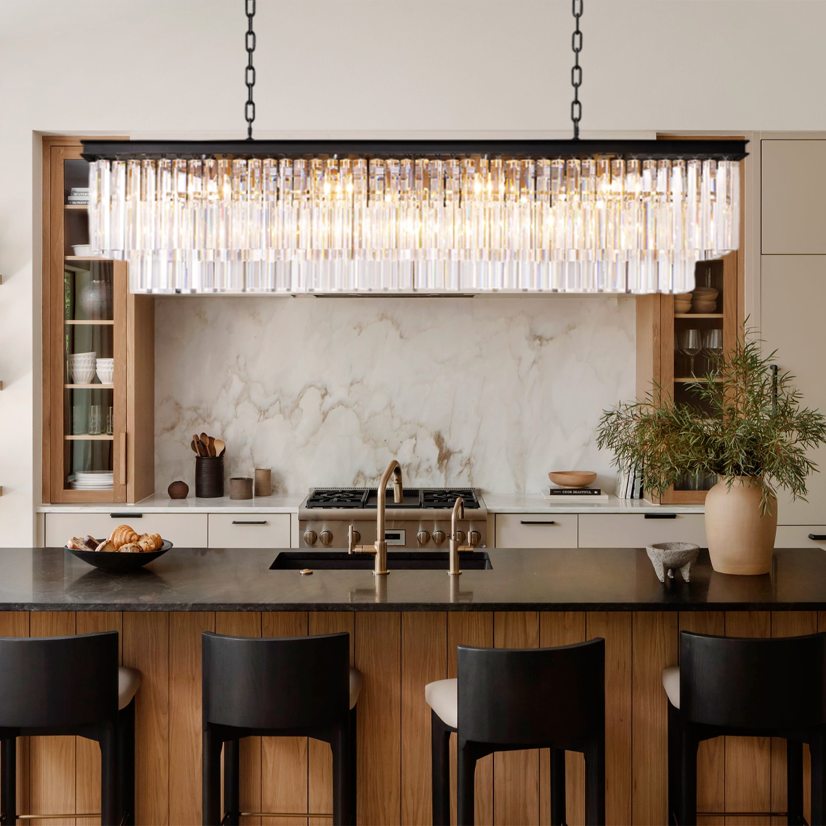 Odeon Crystal 2-Layer Rectangle Chandelier