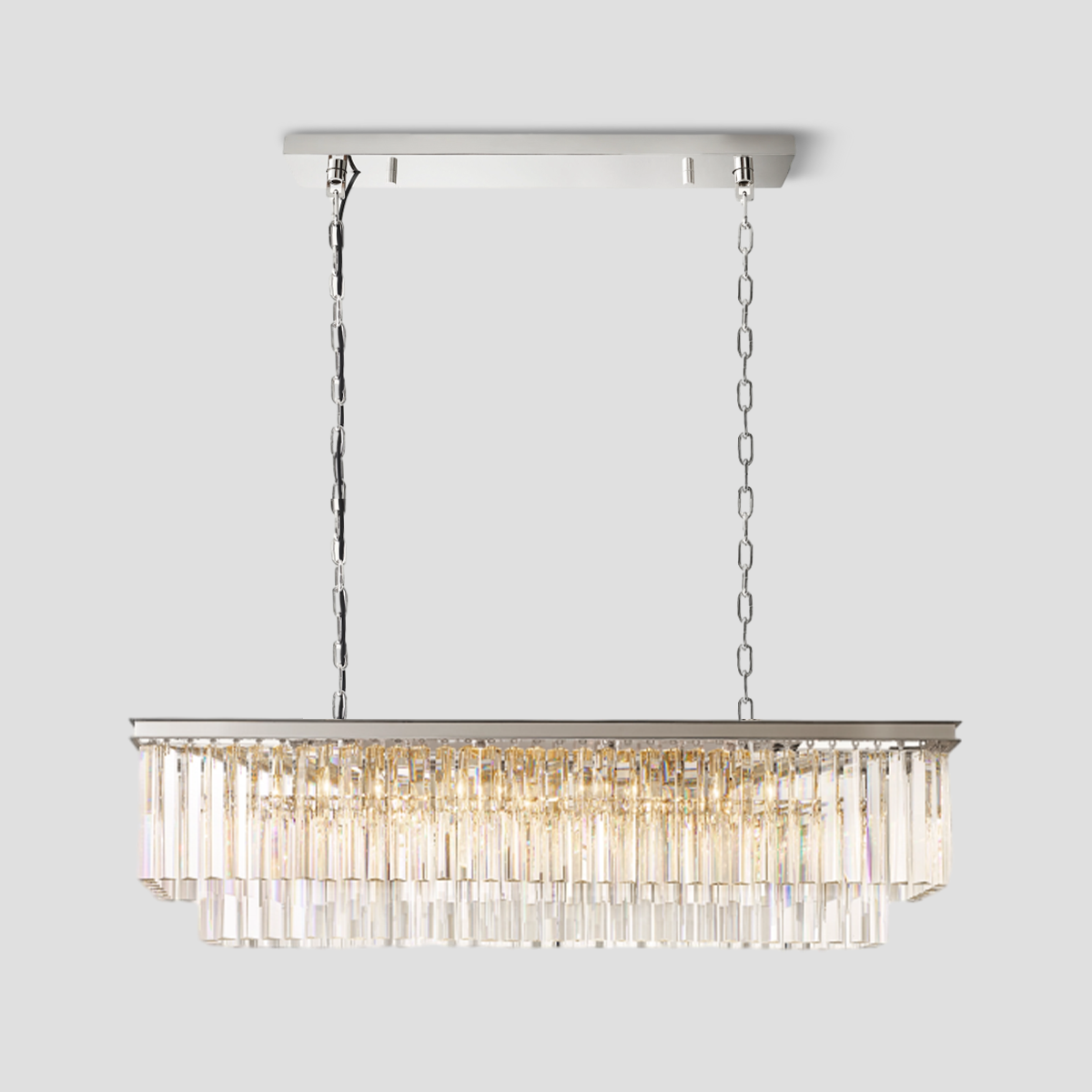 Odeon Crystal 2-Layer Rectangle Chandelier