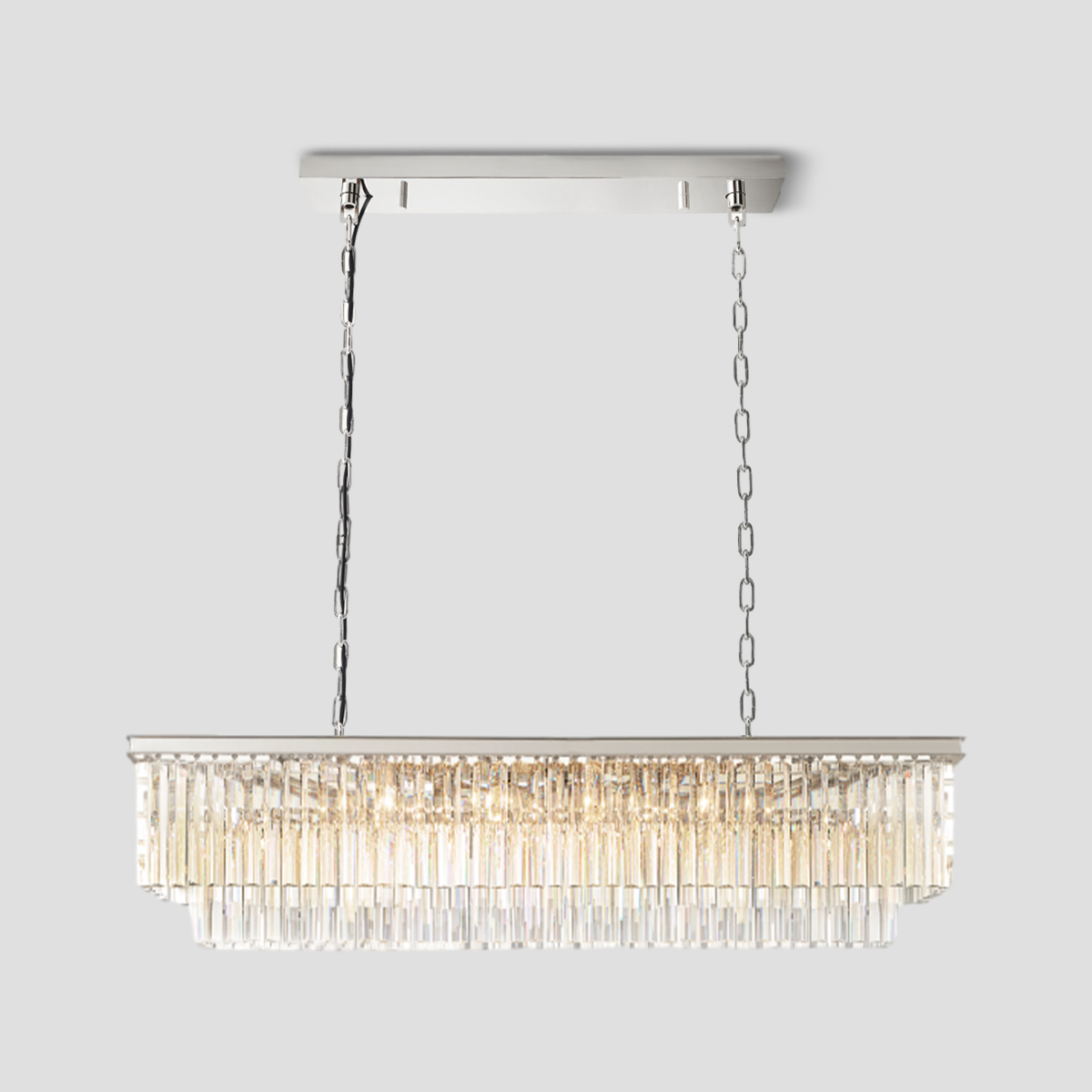 Odeon Crystal 2-Layer Rectangle Chandelier