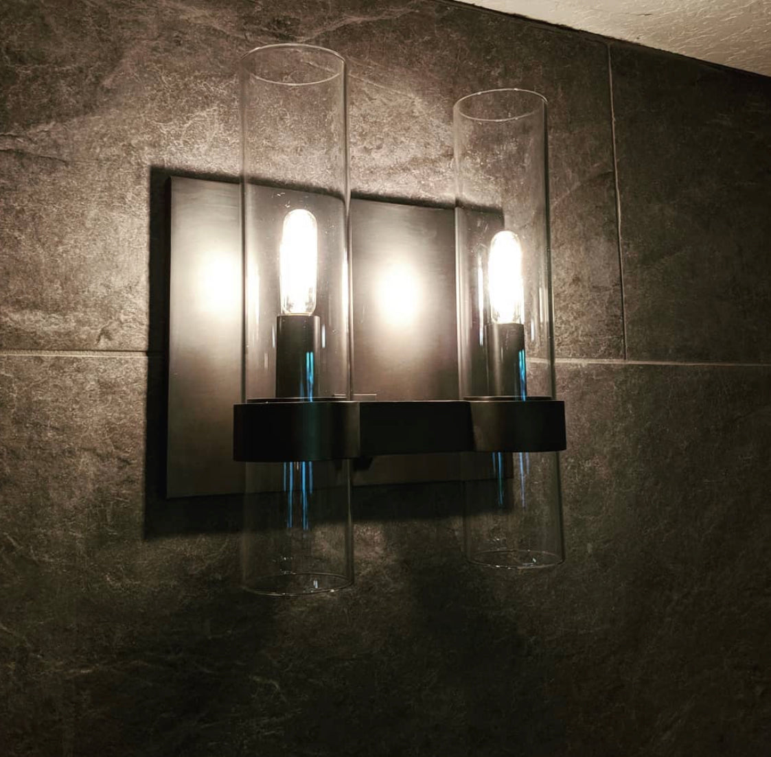 Nova Glass 2-Head Wall Sconce