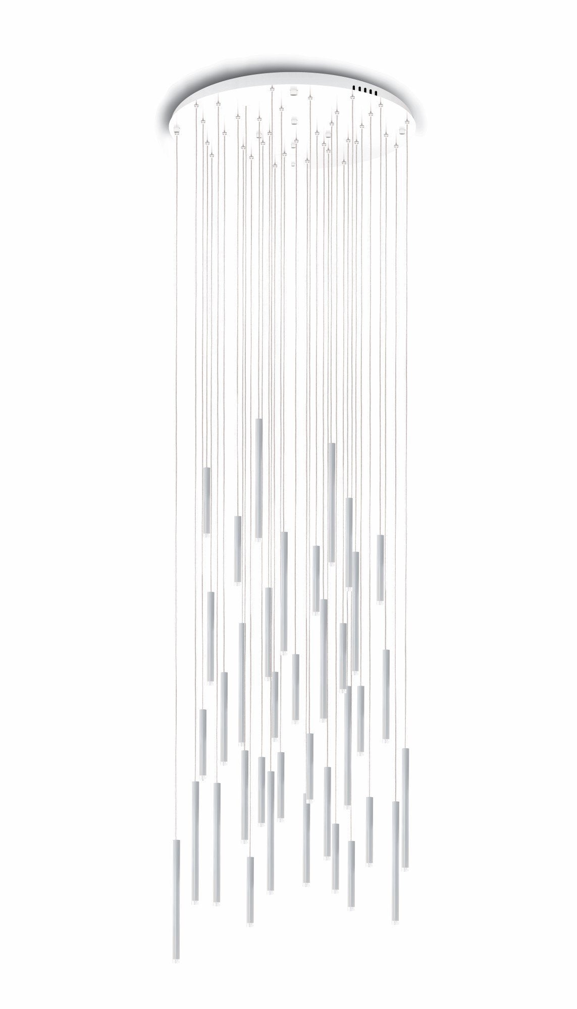 Bellini Round Two-Tone Tubular Pendant Light Chandelier