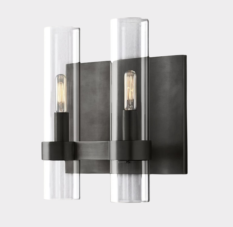 Nova Glass 2-Head Wall Sconce