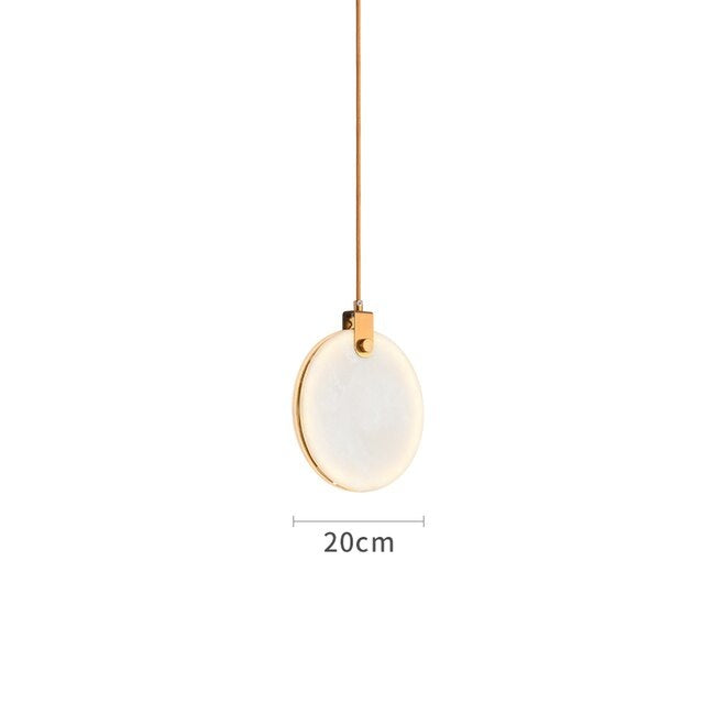 Aria Moon Shade Lorry Natural Marble Pendant Light