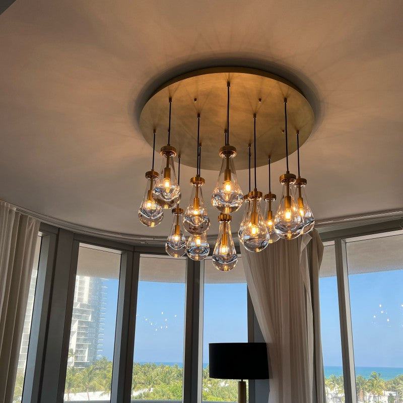Raindrop Round Modern Chandelier Light