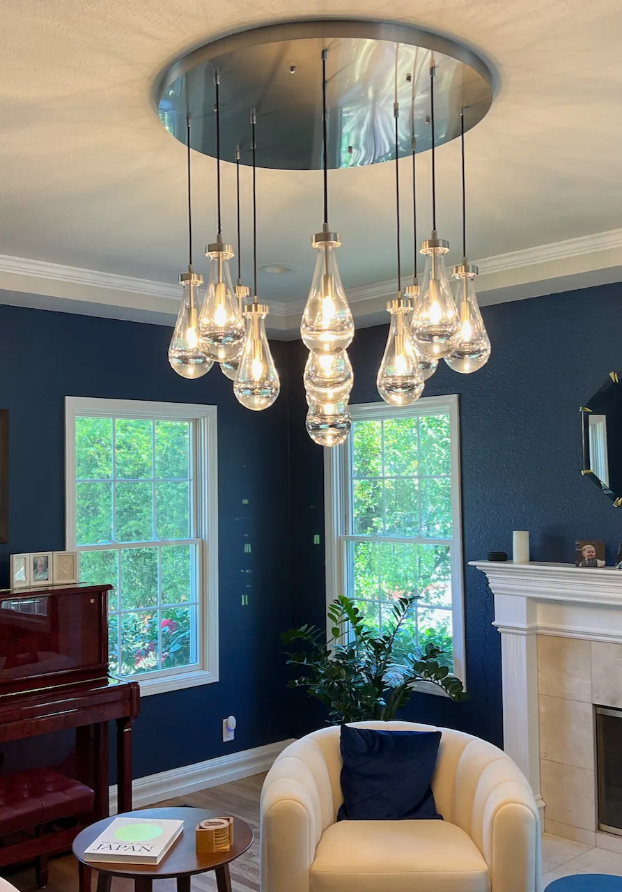 Raindrop Round Modern Chandelier Light