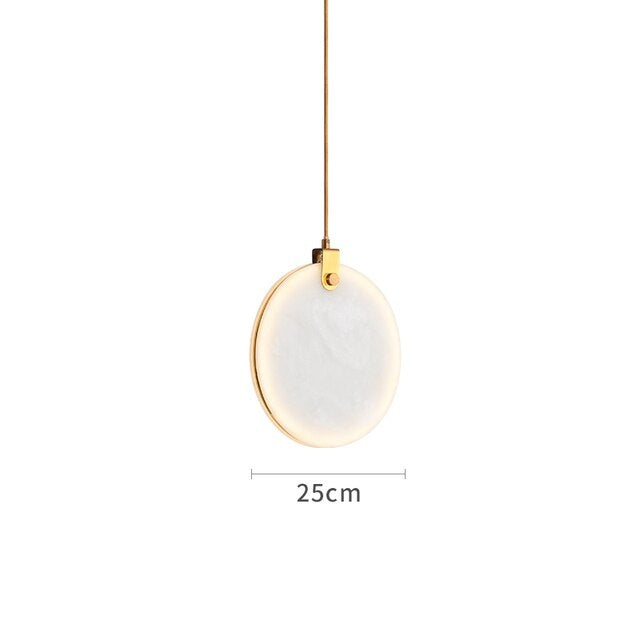 Aria Moon Shade Lorry Natural Marble Pendant Light