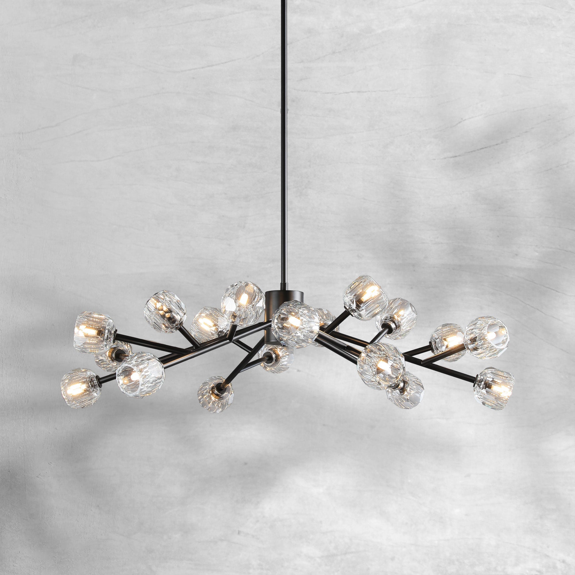 Bille De Crystal Glass Round Chandelier 24"36"48"60"72"