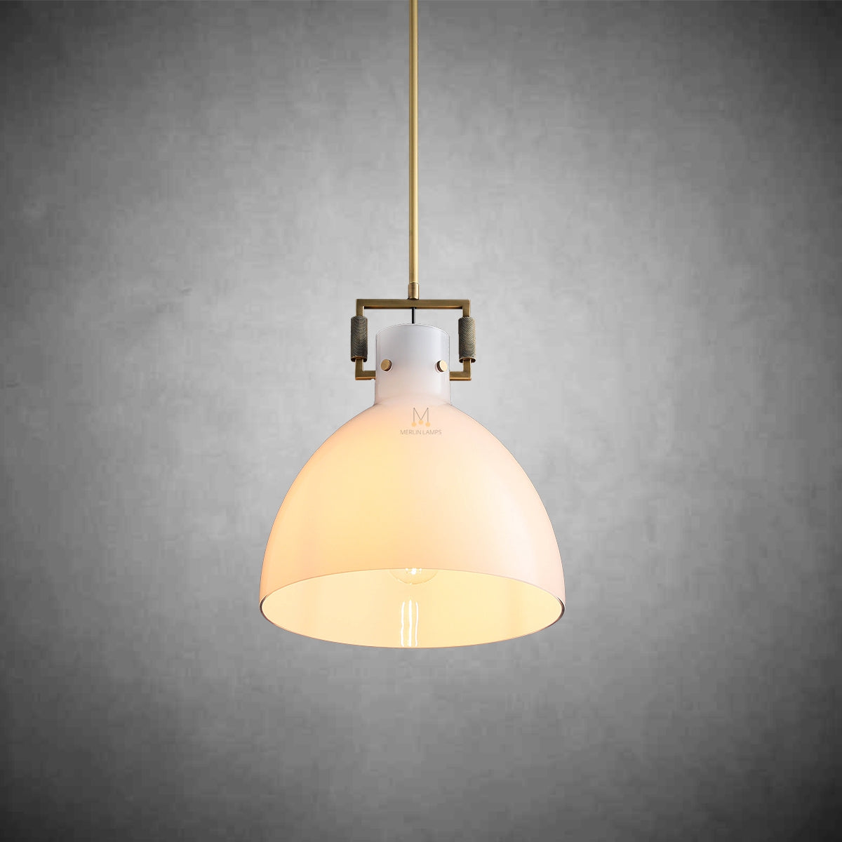 Funda Milk Glass Cloche Kitchen Pendants Lamp 10''14''18''