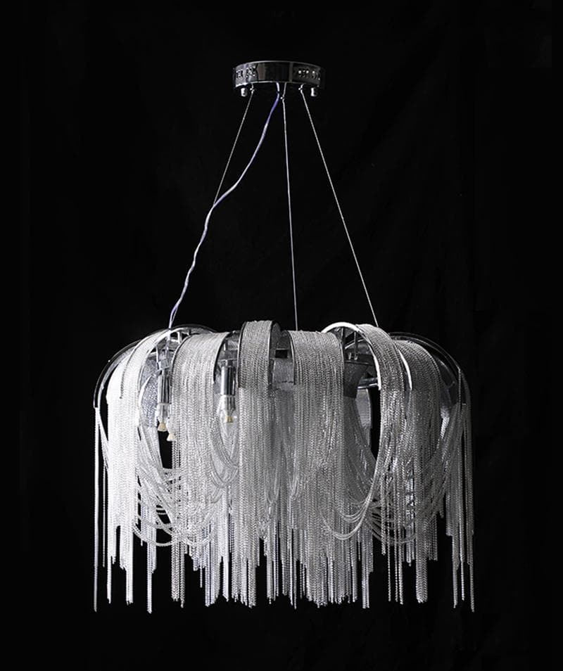 Alisa Luxury  Aluminum Chain Tassel Chandelier