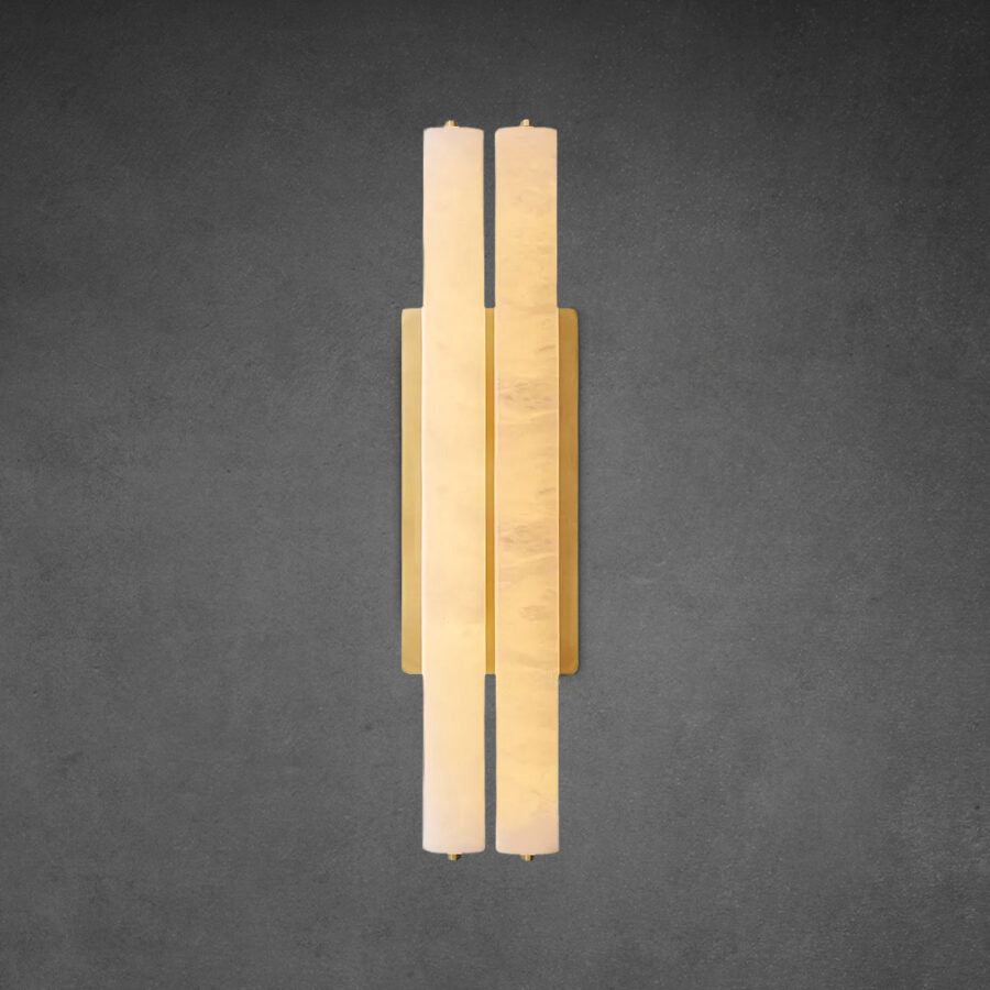 Auduban Alabaster Double Sconce