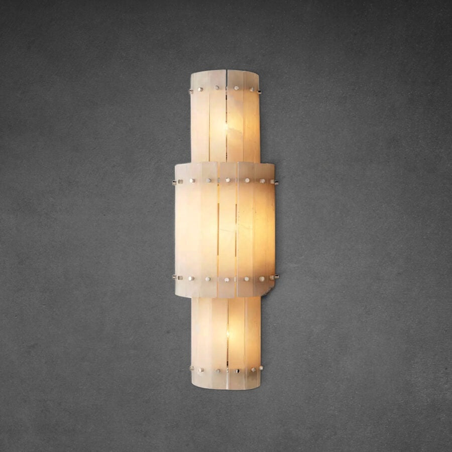 Lux Alabaster Grand Round Sconce