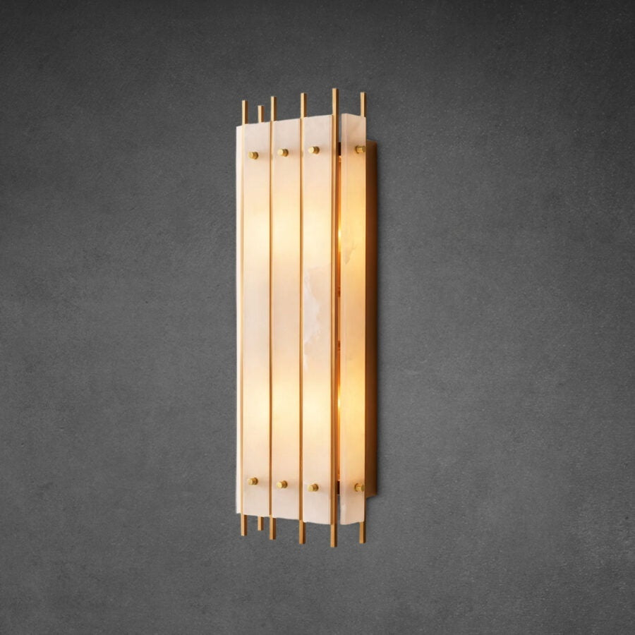 Lux Alabaster Grand Rectangular Sconce