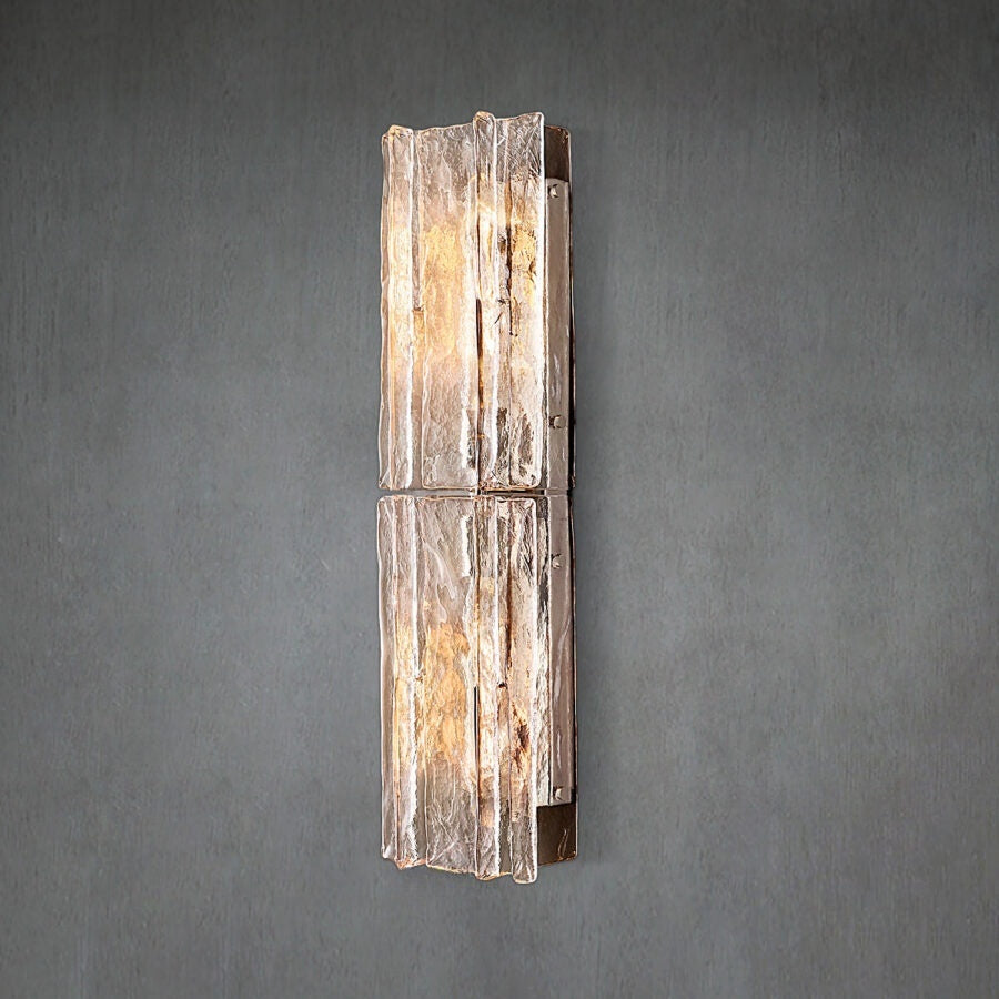 Lattic Clear Glass Sconce
