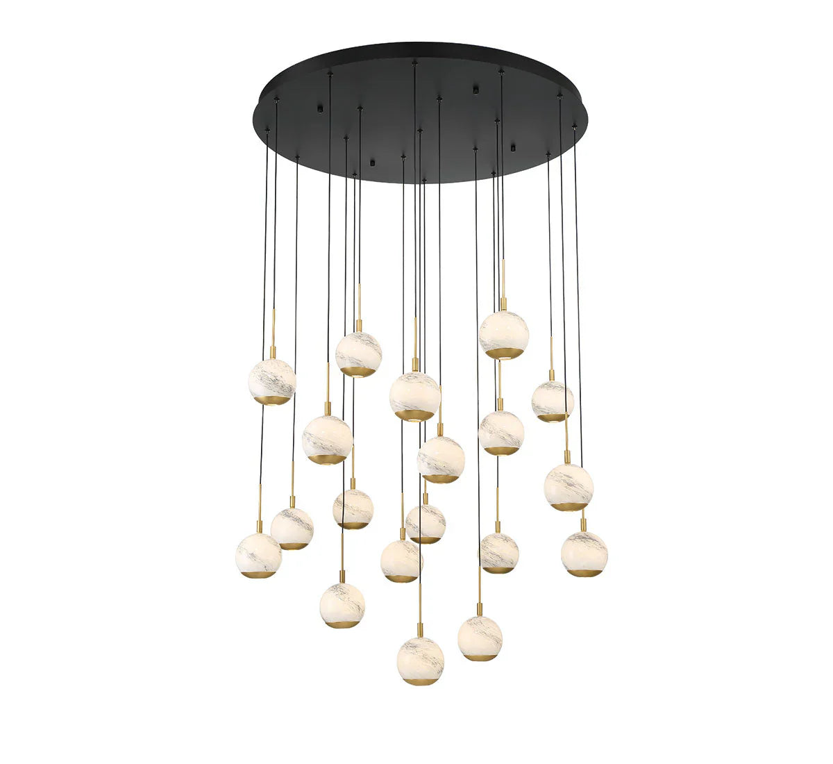 Baveno 30 Light Round LED Chandelier
