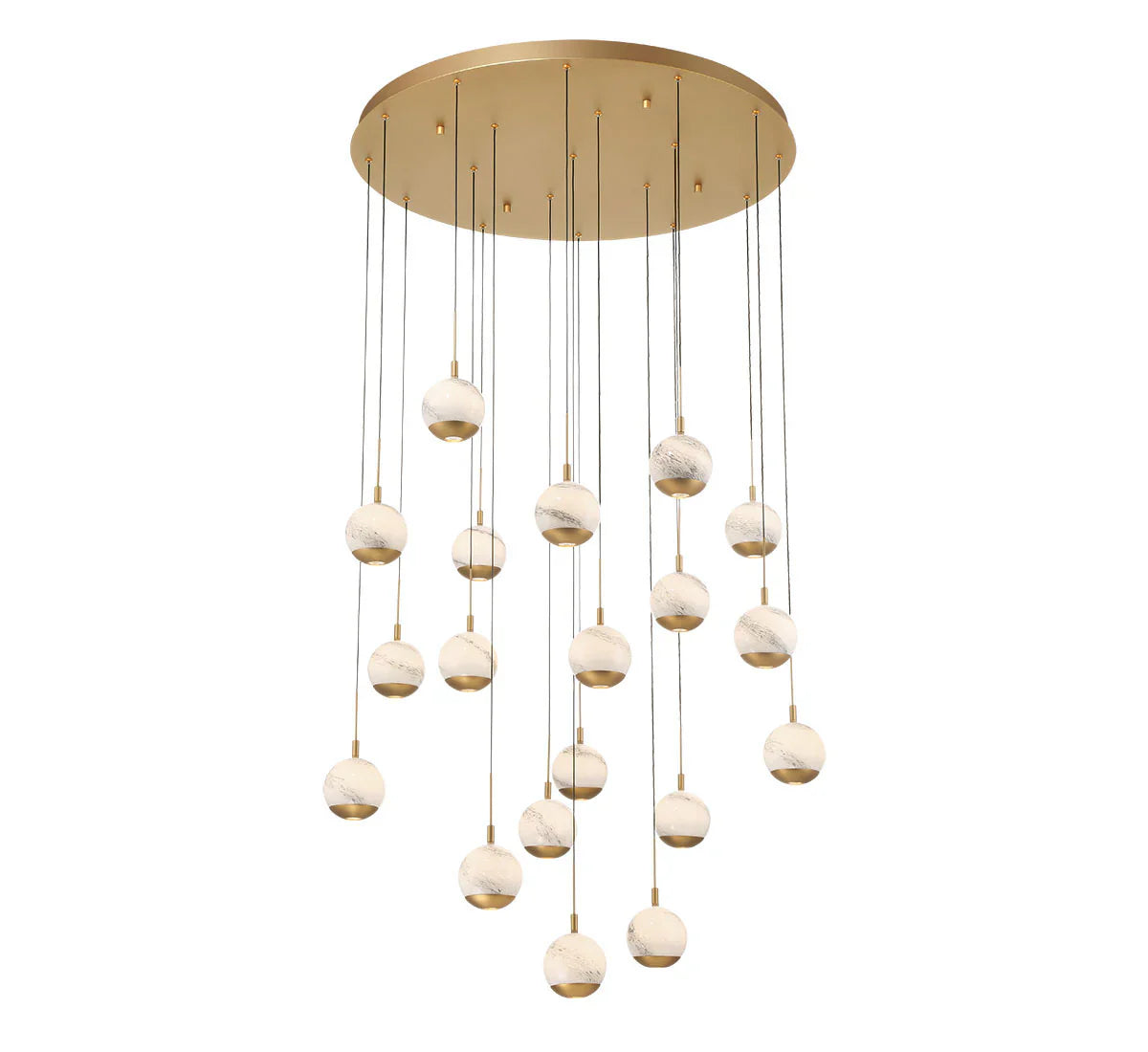 Baveno 30 Light Round LED Chandelier