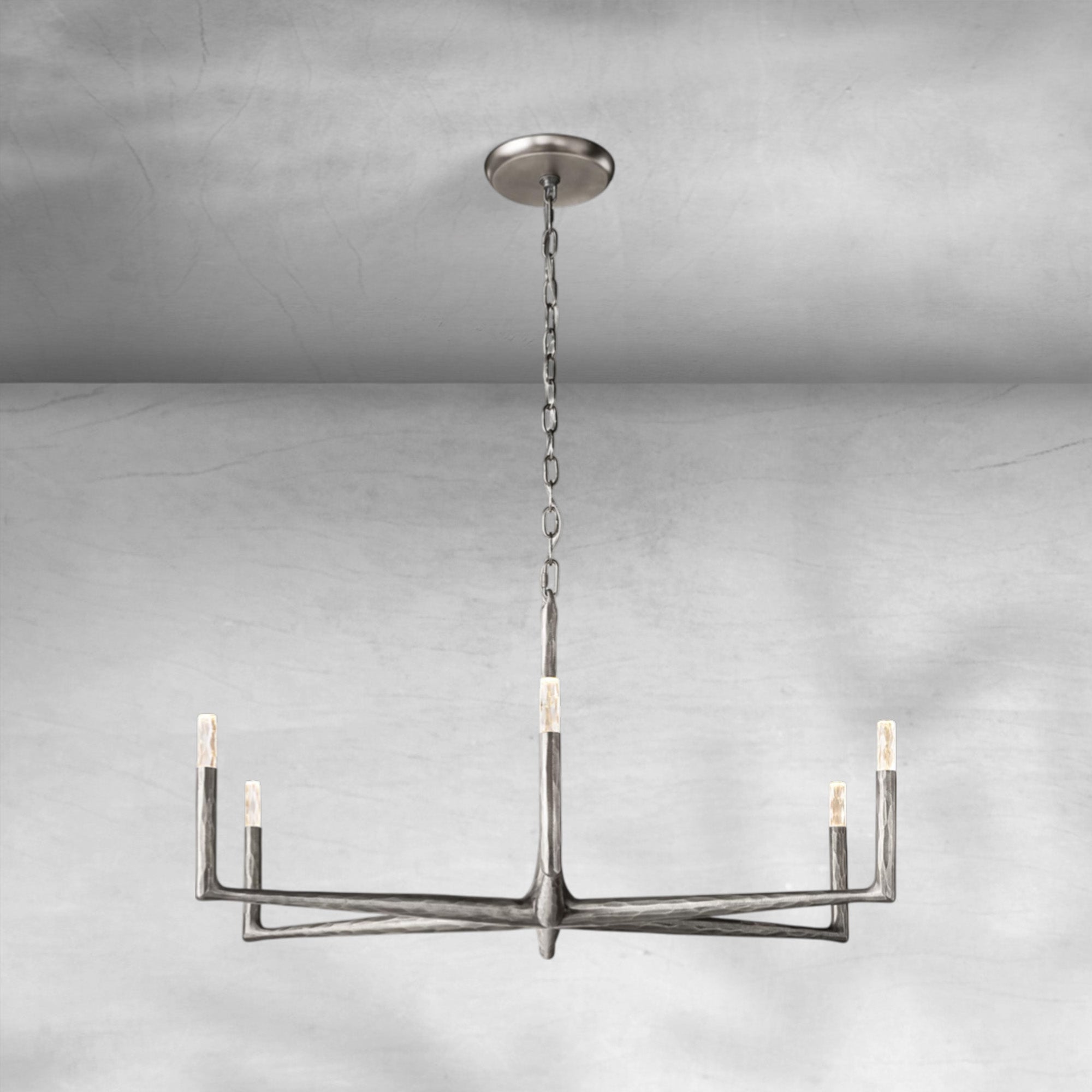 Thaddeas Forged Round Chandelier 36" 48” 60” 72”