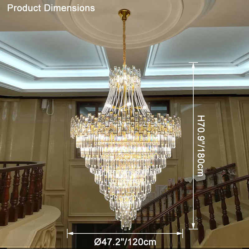 Aria Massive Tiered Crystal Chandelier