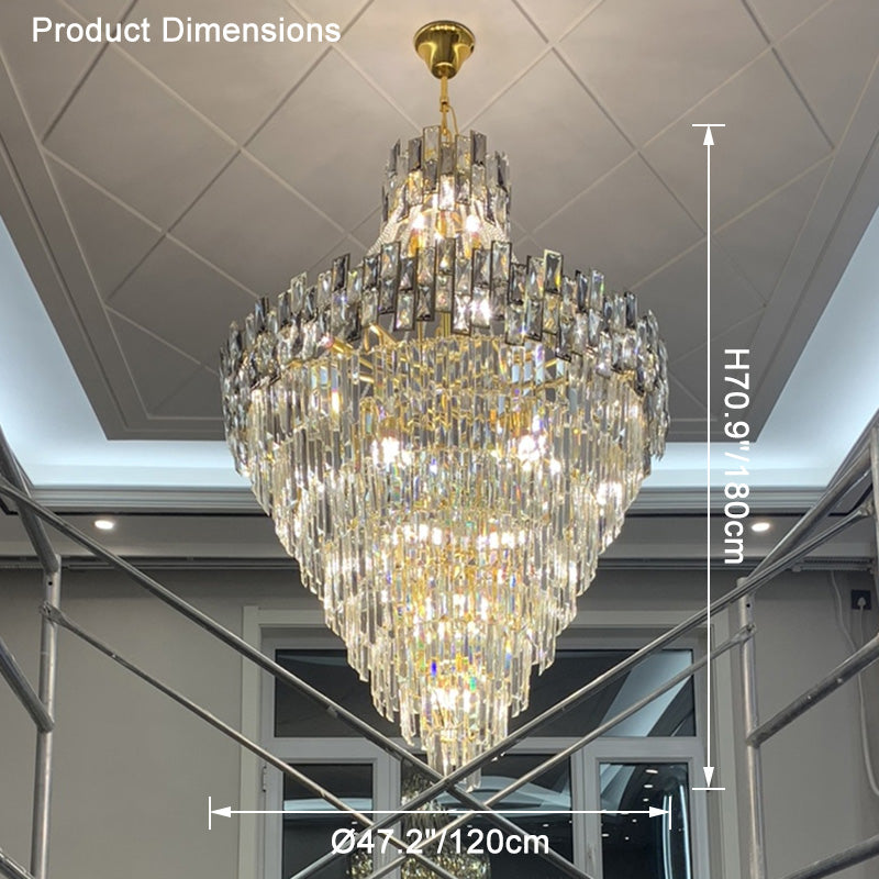 Aria Massive Tiered Crystal Chandelier